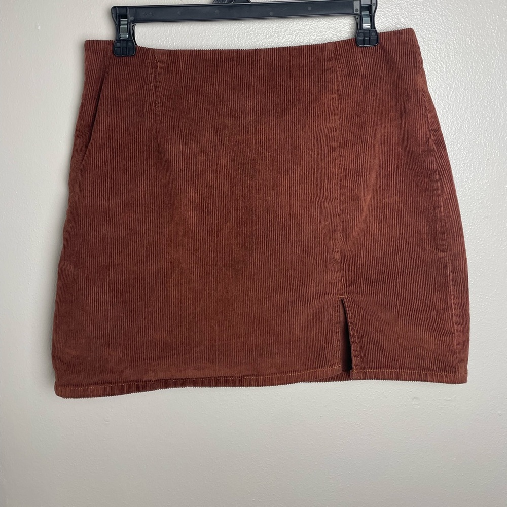 Aeropostale Chocolate Brown Corduroy Pencil Mini Skirt